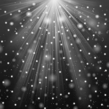 Abstract backgrond of Snow and star on dark sky 