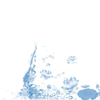 Abstract background of Lotuses in the water