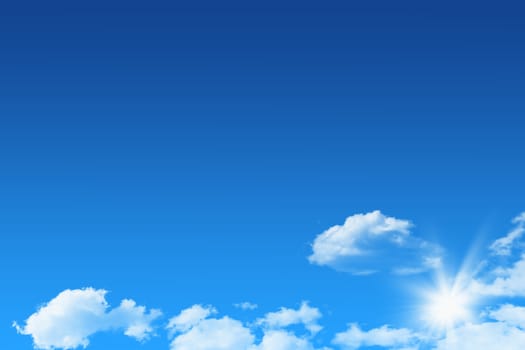 Abstract background of blue sky and white cloud