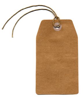 Price tag or address label with string