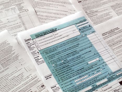 Range of various blank USA tax forms