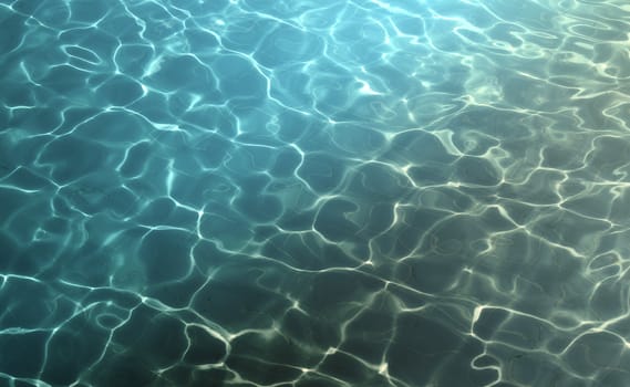 Beautiful blue water background closeup