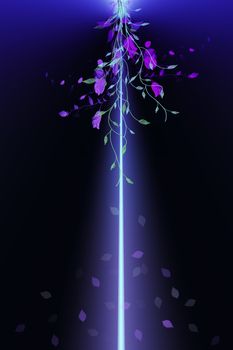 Beautiful abstract background of flowers and leaves