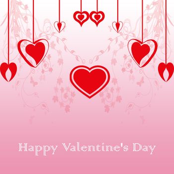 Greeting card of Valentine's Day
