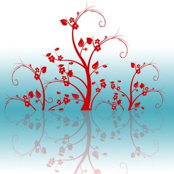 Abstract background of beautiful floral pattern