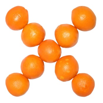 Oranges fresh and orange, a still-life from nine pieces