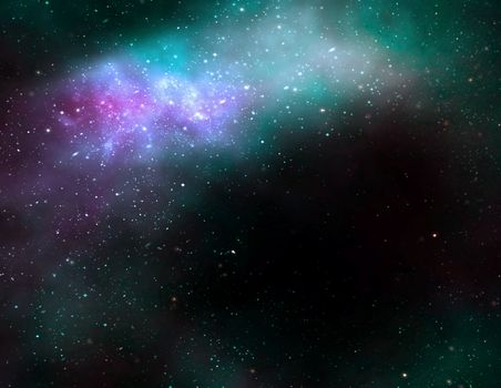 illustration of a deep outer space nebula or galaxy 