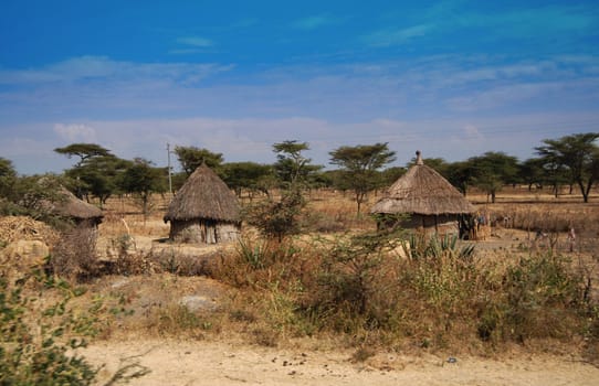 Traditional ethiopian huts