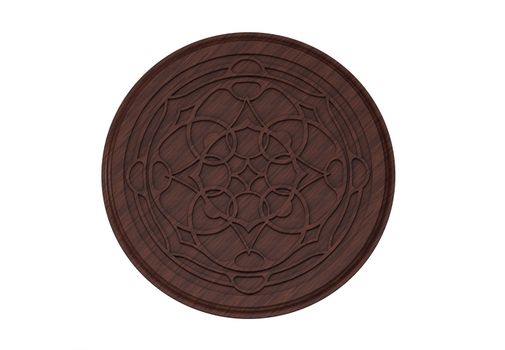 Decorative pattern on a round surface