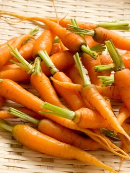 basket of baby carrots