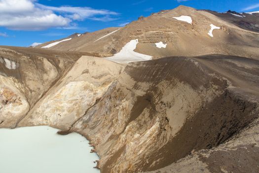 Big and deep geothermal lake Vitio near Askja - Iceland