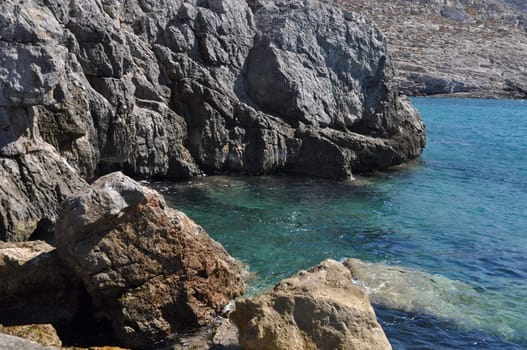 gorgeous seascape on a desert island in Greece