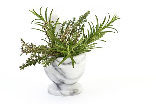 fresh thyme ad rosemary