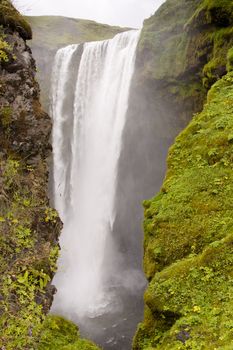 Big beauty waterfall - Skogafoss in south of Iceland