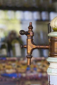 old beer tap at the bar