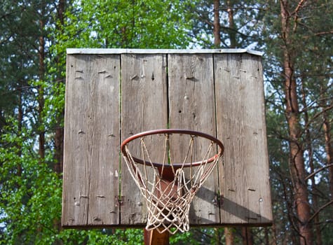 old basketball backboard