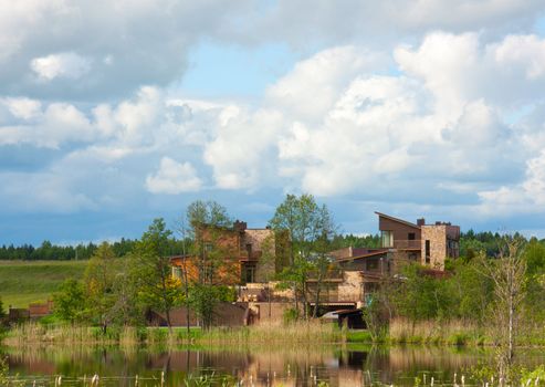 modern cottages on the lake