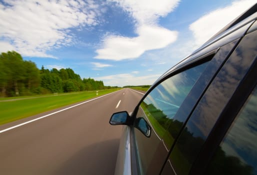 car on the highway