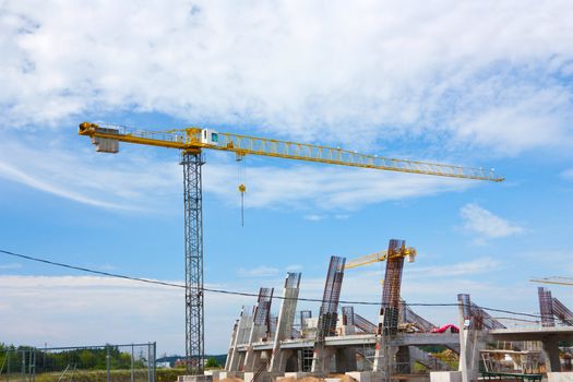 construction of the stadium