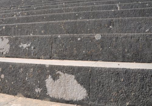 granite stairs background in a ancient landmark