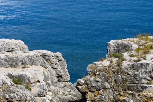 Sea landscape with stones