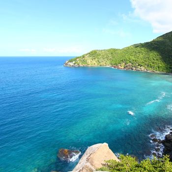 View of the beautiful Shark Bay National Park of Tortola - BVI.