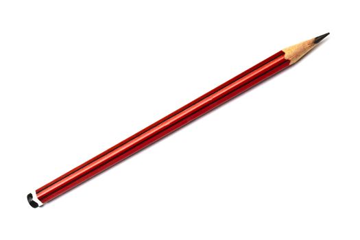 A red pencil isolated on white background