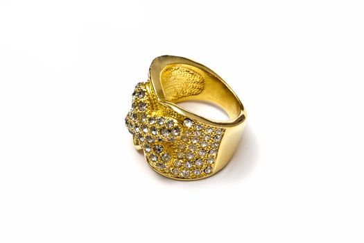 Gold ring isolated on white background