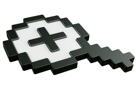 3d rendering of a zoom in cursor