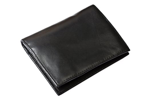 A Black wallet isolated on white background