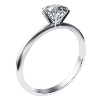 3d rendering of a diamond ring