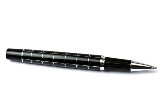 Black Ballpoint Pen Isolated On White background 