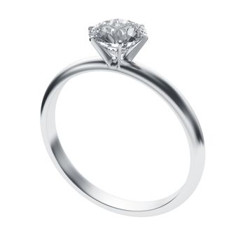 3d rendering of a diamond ring