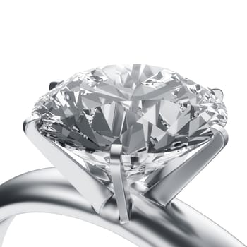 3d rendering of a diamond ring