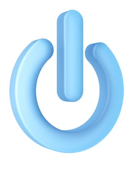 3d rendering of a on off sign in translucent material
