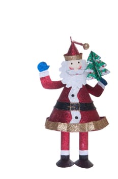 lovely Santa Claus, Christmas decoration isolated on white background