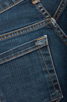 blue jeans back pocket (background or texture)