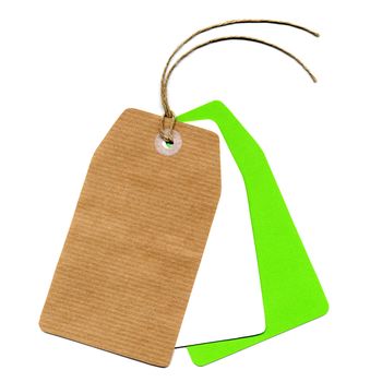 Price tag or address label with string