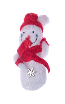 Christmas snowman decoration (isolated on white background)