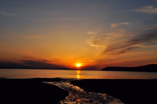 A sunset in the Puget Sound.