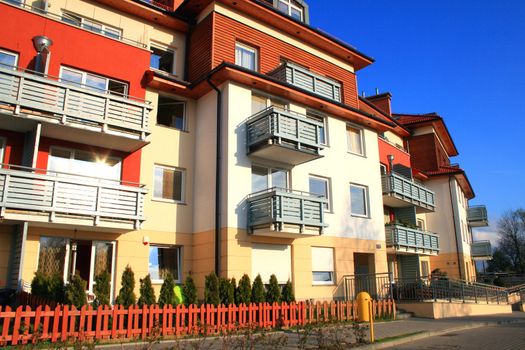 New modern apartments with balconys and gardens