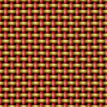 seamless texture of 3d weave work in red and yellow 