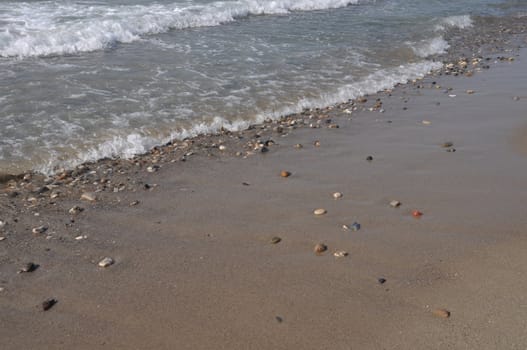 beautiful beach in Kos, Greece (plenty of copy-space)