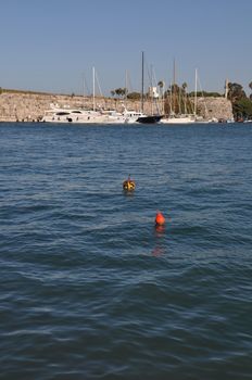 gorgeous seascape view at Kos harbour, Greece