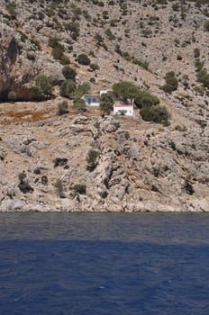 traditional houses in Kalymnos island, Greece