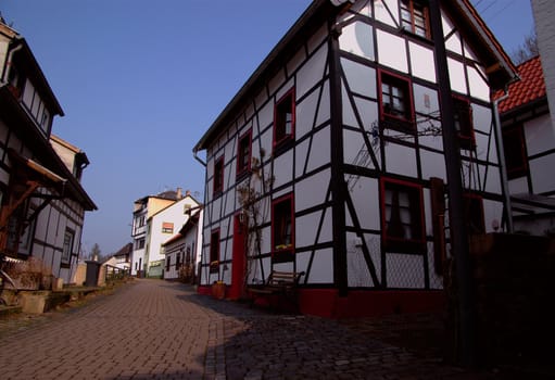 Traditional house in town Heimbach, Germany