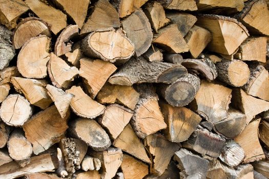 a stack of wood ready to be burned