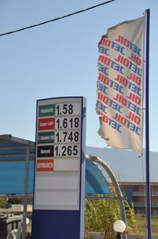 KOS - AUGUST 28 2010: world petrol crisis, Jet Oil gas station on August 28, 2010 in Kos, GREECE