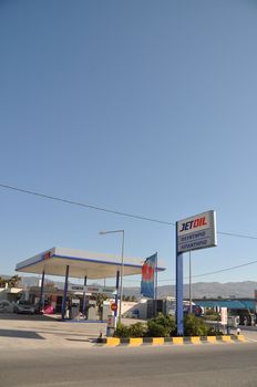 KOS - AUGUST 28 2010: world petrol crisis, Jet Oil gas station on August 28, 2010 in Kos, GREECE