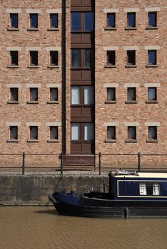 lovely house boat at Gloucester docks, England